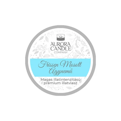 Aurora Candle Frissen Mosott Ágynemű mini illatviasz