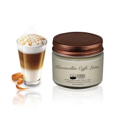 Aurora Candle Karamellás Caffe Latte Vintage szójaviasz illatgyertya