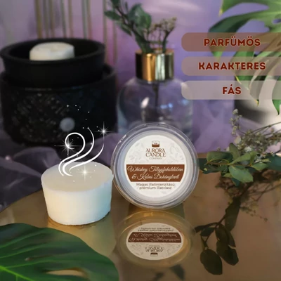 Aurora Candle Whiskey Tölgyfahordóban & Kubai Dohánylevél mini illatviasz