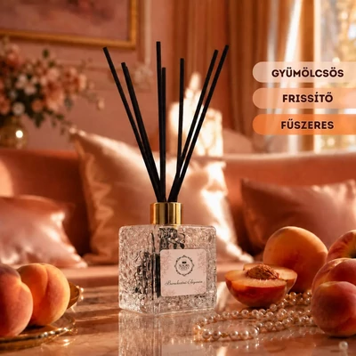 Aurora Candle Barackszínű Elegancia - Prémium Pálcás Illatdiffúzor 150 ml