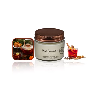 Aurora Candle Forró Gyümölcstea egy kupica borral Vintage illatgyertya 140g