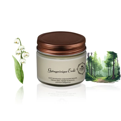 Aurora Candle Gyöngyvirágos Erdő Vintage szójaviasz illatgyertya 140g