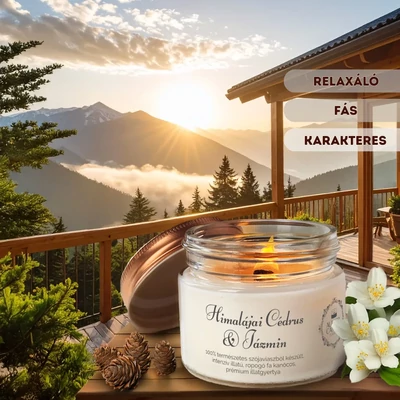 Aurora Candle Himalájai Cédrus &amp; Jázmin Vintage szójaviasz illatgyertya