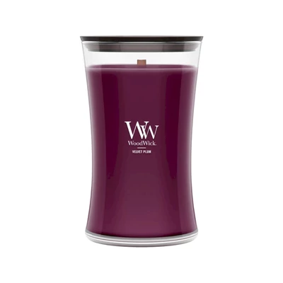 WoodWick® Velvet Plum nagy üveggyertya 610g
