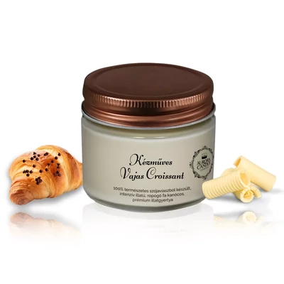 Aurora Candle Kézműves Vajas Croissant Vintage illatgyertya 140g