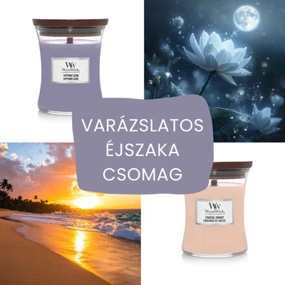 WOODWICK®  varázslatos éjszaka csomag közepes gyertyákból