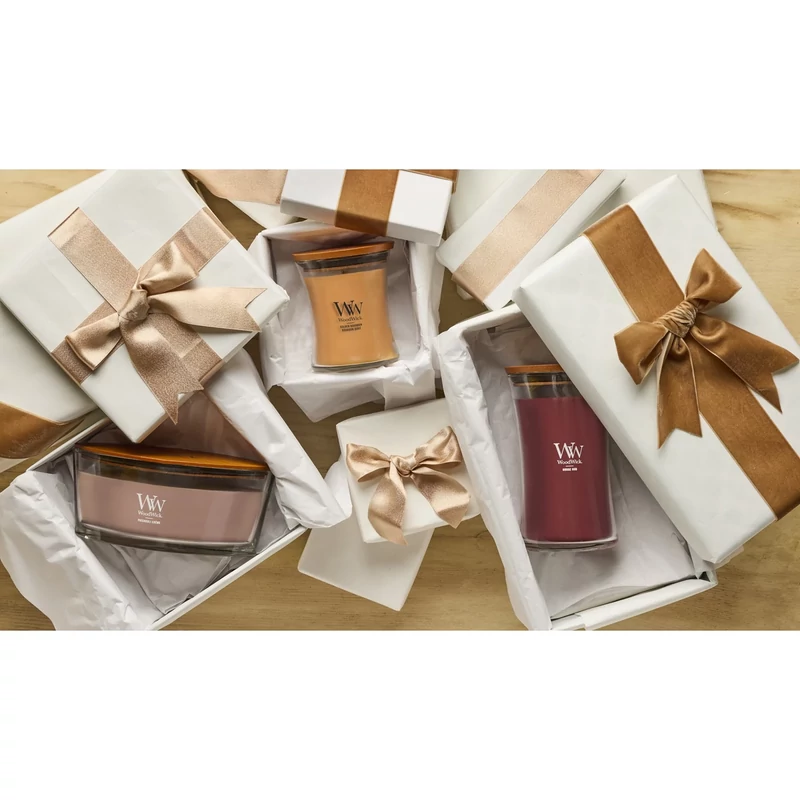 WoodWick® Golden Bourbon közepes üveggyertya