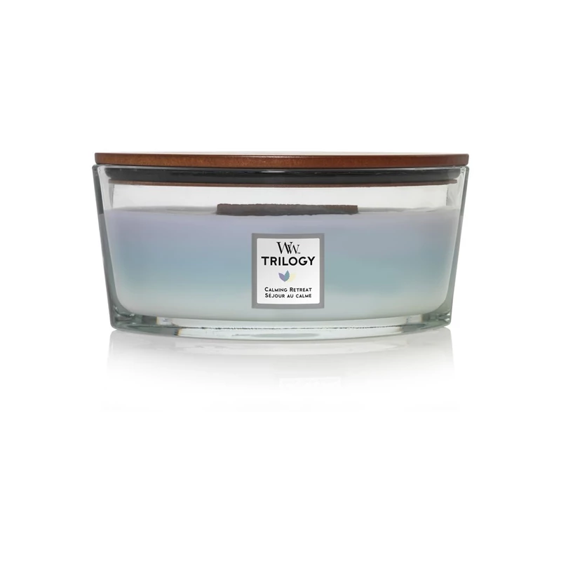 WoodWick® Calming Retreat  Trilogy hajógyertya