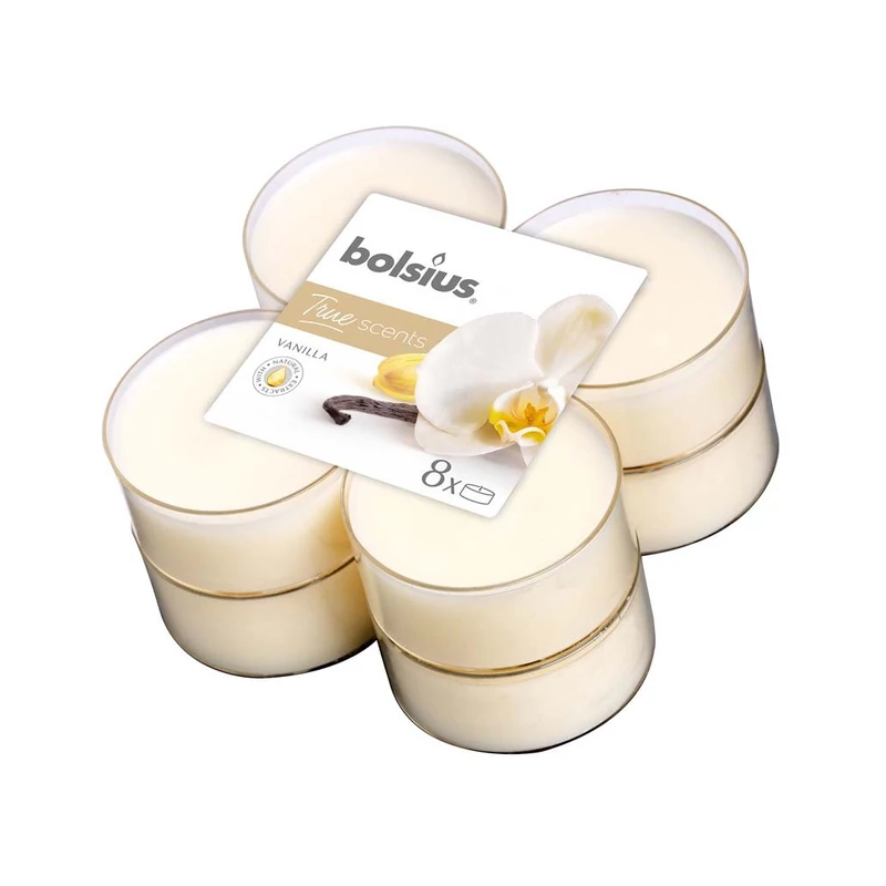 Bolsius Maxi Teamécses 8 db Vanilla