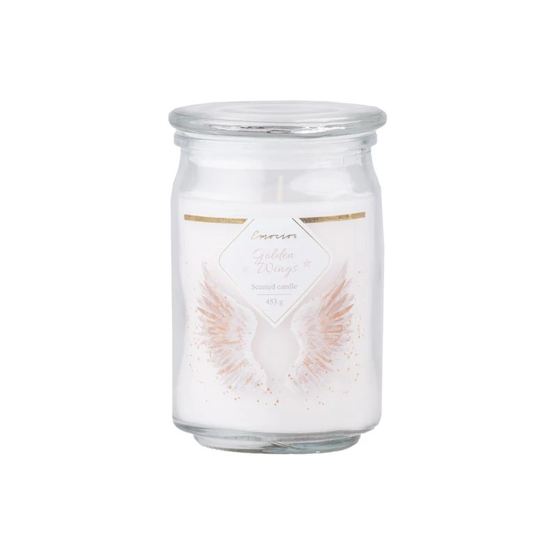 Emocio Golden Wings nagy üveggyertya 453g