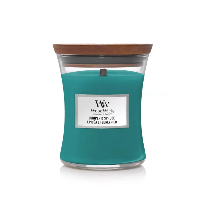 WoodWick® Juniper & Spruce közepes üveggyertya