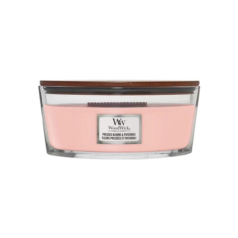 WoodWick® Pressed Blooms & Patchouli hajógyertya