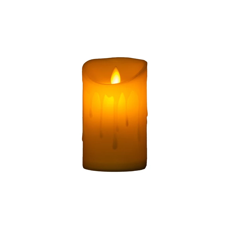 Emocio LED gyertya táncoló lánggal, krémszínű, 75x125 mm