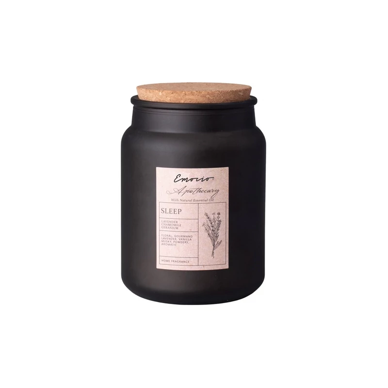Emocio Sleep üveggyertya parafafedéllel 455g