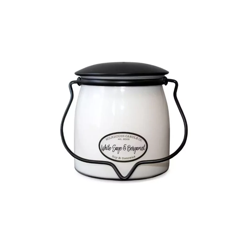 Milkhouse Candle® White Sage & Bergamot Creamery közepes üveggyertya