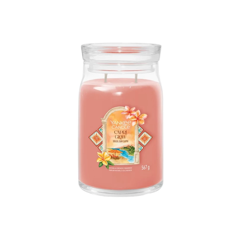 Yankee Candle® Capri Glow Signature nagy üveggyertya 567g