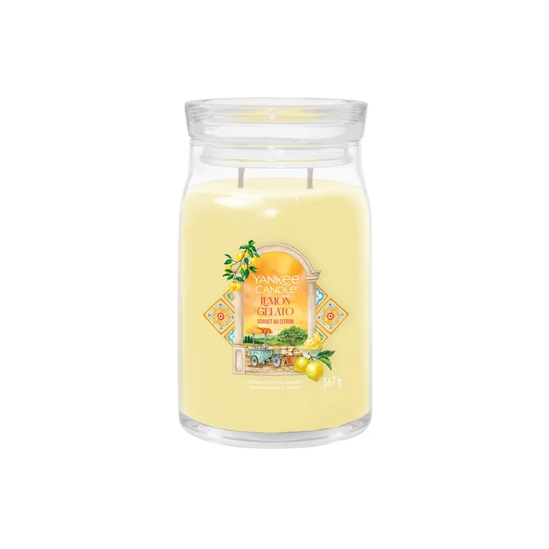 Yankee Candle® Lemon Gelato Signature nagy üveggyertya