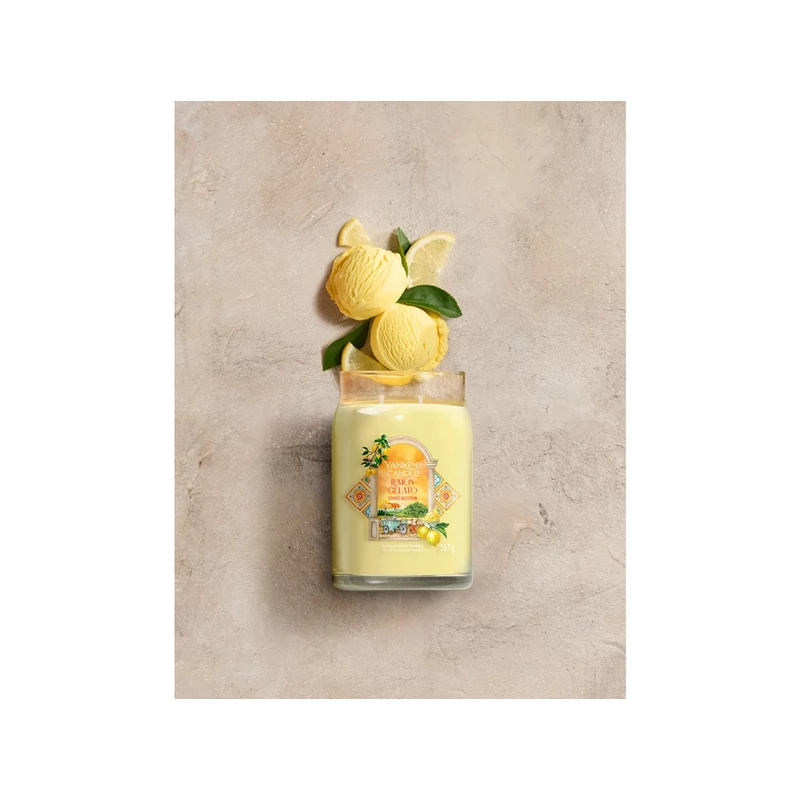 Yankee Candle® Lemon Gelato Signature nagy üveggyertya