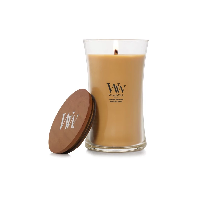 WoodWick® Golden Bourbon nagy üveggyertya 610g