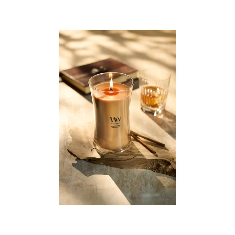 WoodWick® Golden Bourbon nagy üveggyertya
