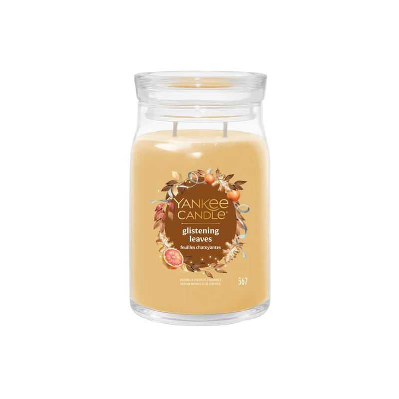 Yankee Candle® GLISTENING LEAVES nagy üveggyertya