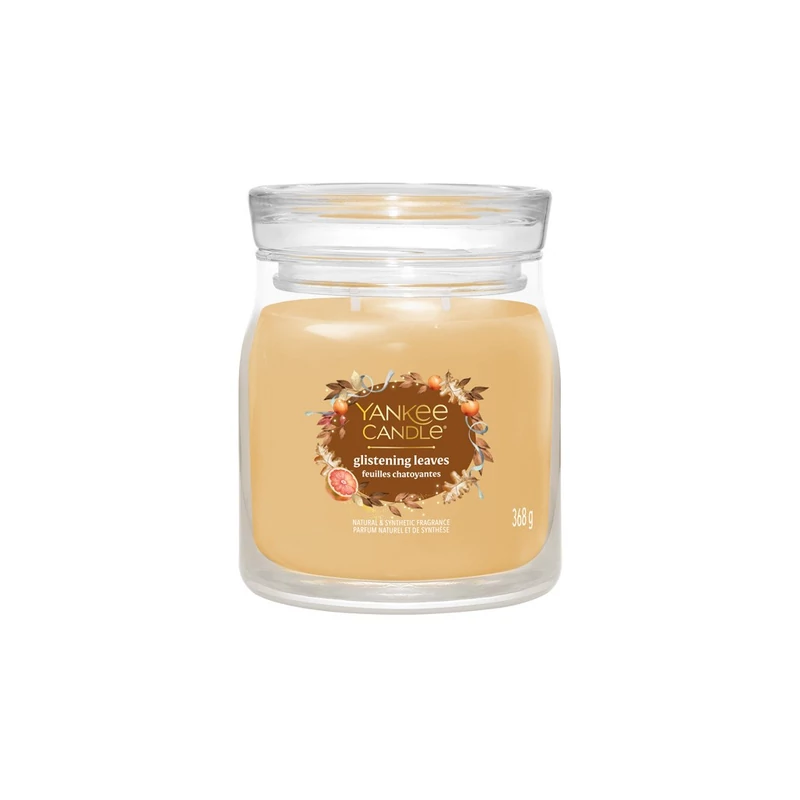 Yankee Candle® GLISTENING LEAVES közepes üveggyertya