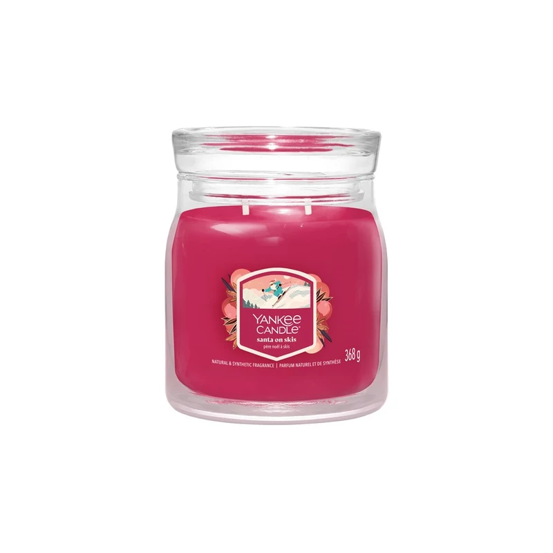 Yankee Candle® SANTA ON SKIS közepes üveggyertya 368g