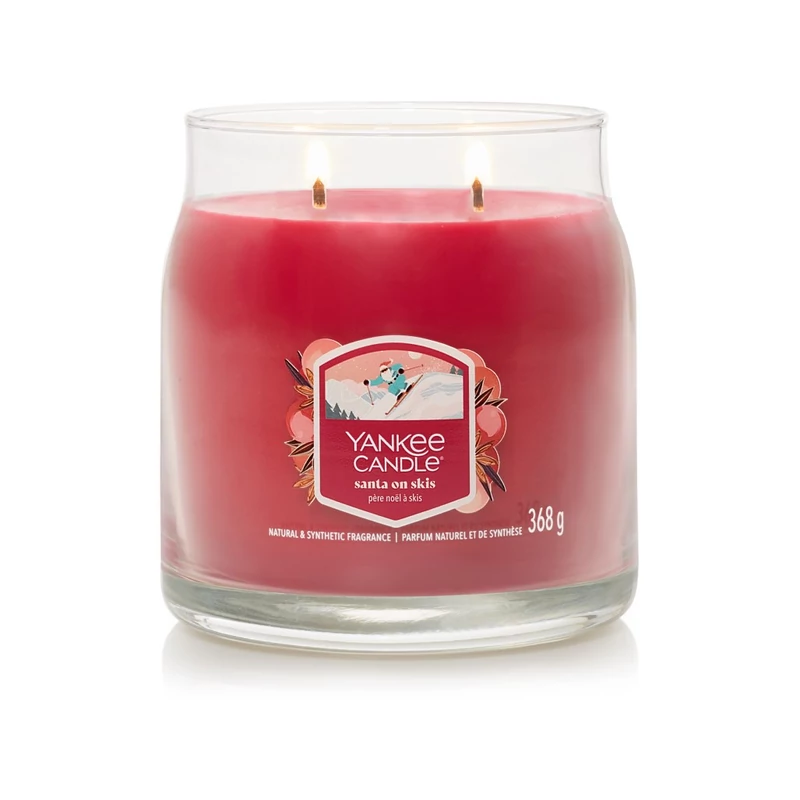 Yankee Candle® SANTA ON SKIS közepes üveggyertya 368g