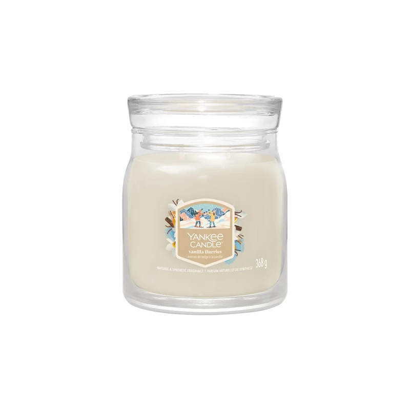 Yankee Candle® VANILLA FLURRIES közepes üveggyertya 368g