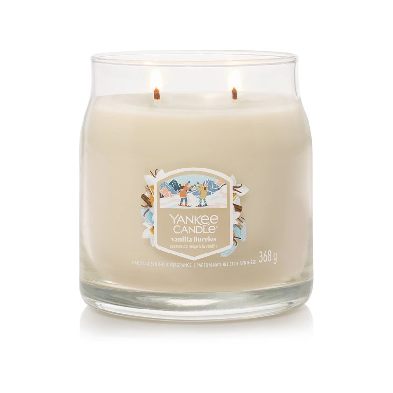 Yankee Candle® VANILLA FLURRIES közepes üveggyertya 368g