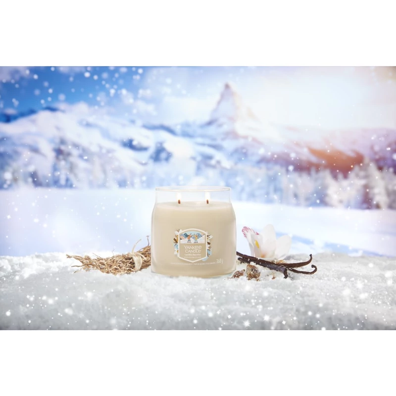Yankee Candle® VANILLA FLURRIES közepes üveggyertya 368g