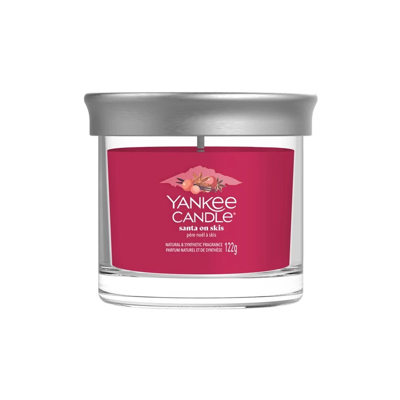 Yankee Candle®  SANTA ON SKIS tumbler kis üveggyertya
