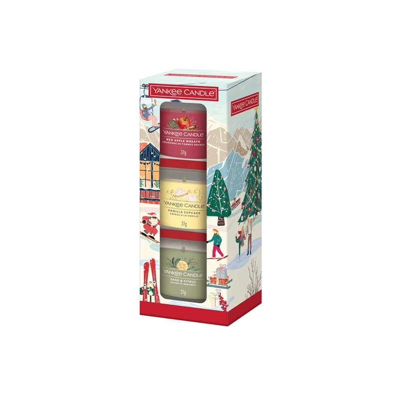 Yankee Candle® Holiday Party 3 db-os kis üveggyertya ajándékszett