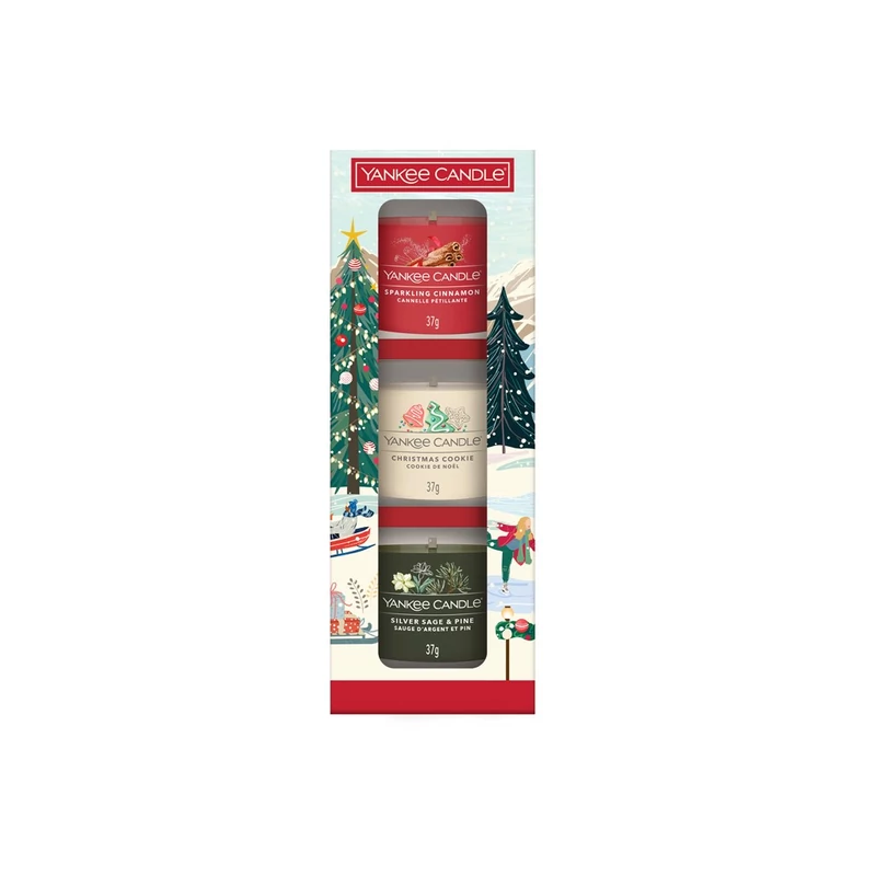 Yankee Candle® Christmas Classics 3 db-os kis üveggyertya ajándékszett