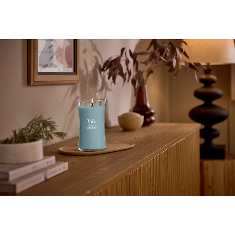 WoodWick® Cedarwood & Ocean Moss nagy üveggyertya 610g