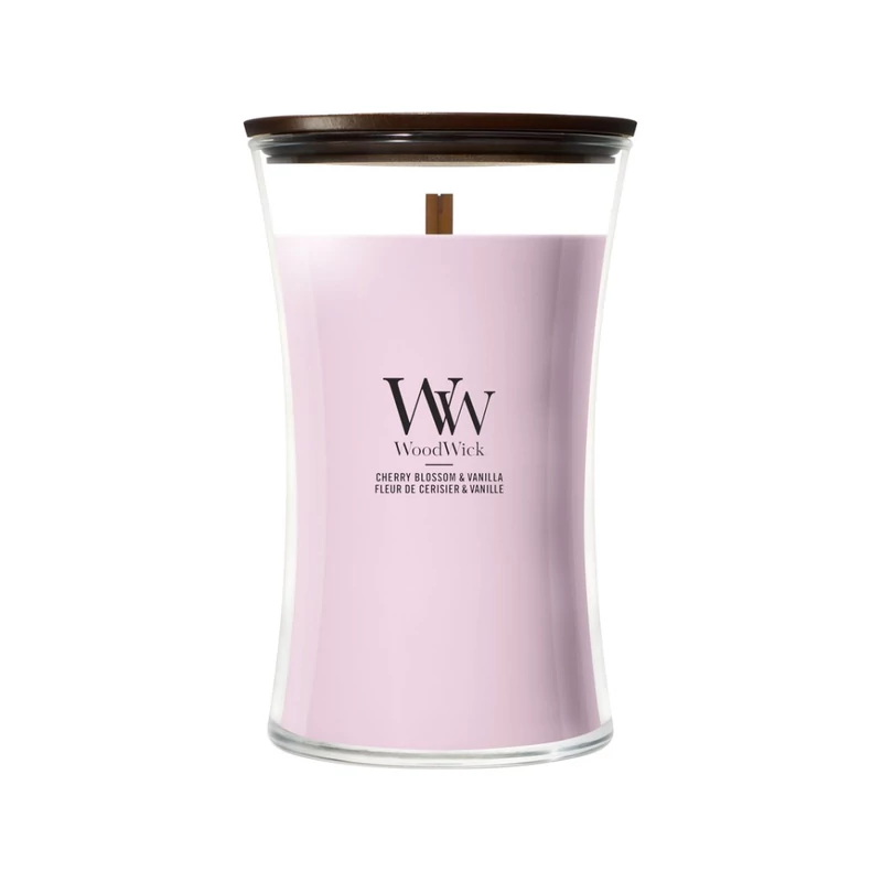 WoodWick® Cherry Blossom & Vanilla nagy üveggyertya 610g