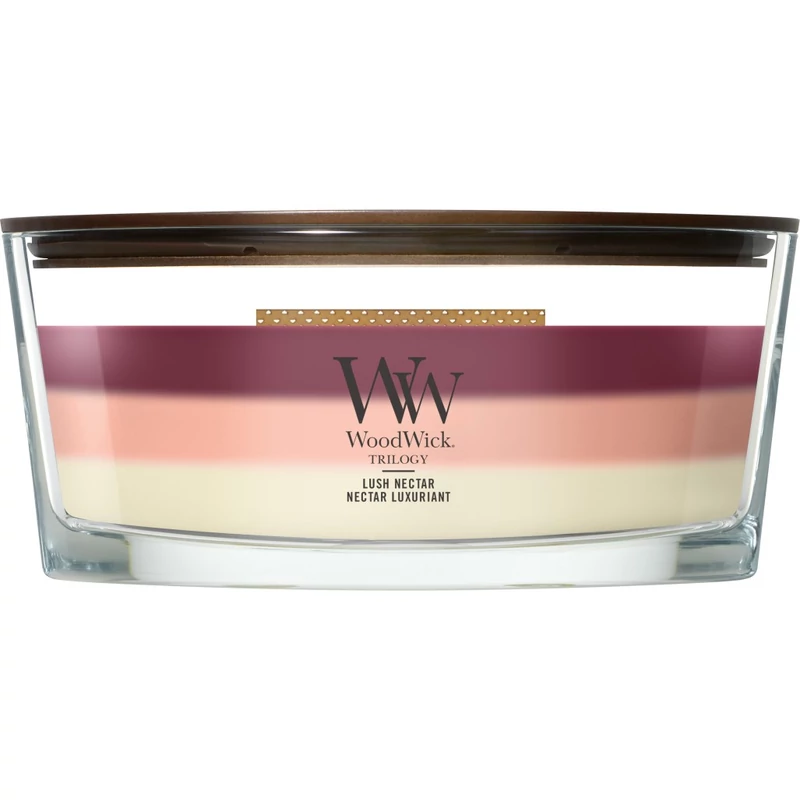 WoodWick® Lush Nectar trilogy hajógyertya 453g