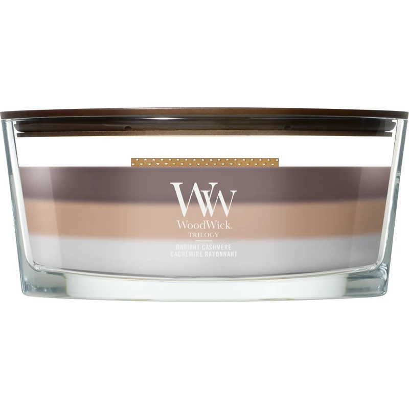 WoodWick® Radiant Cashmere trilogy hajógyertya 453g