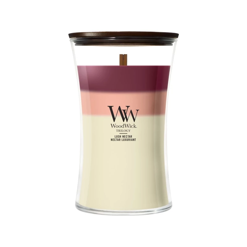 WoodWick®  Lush Nectar trilogy nagy üveggyertya 610g