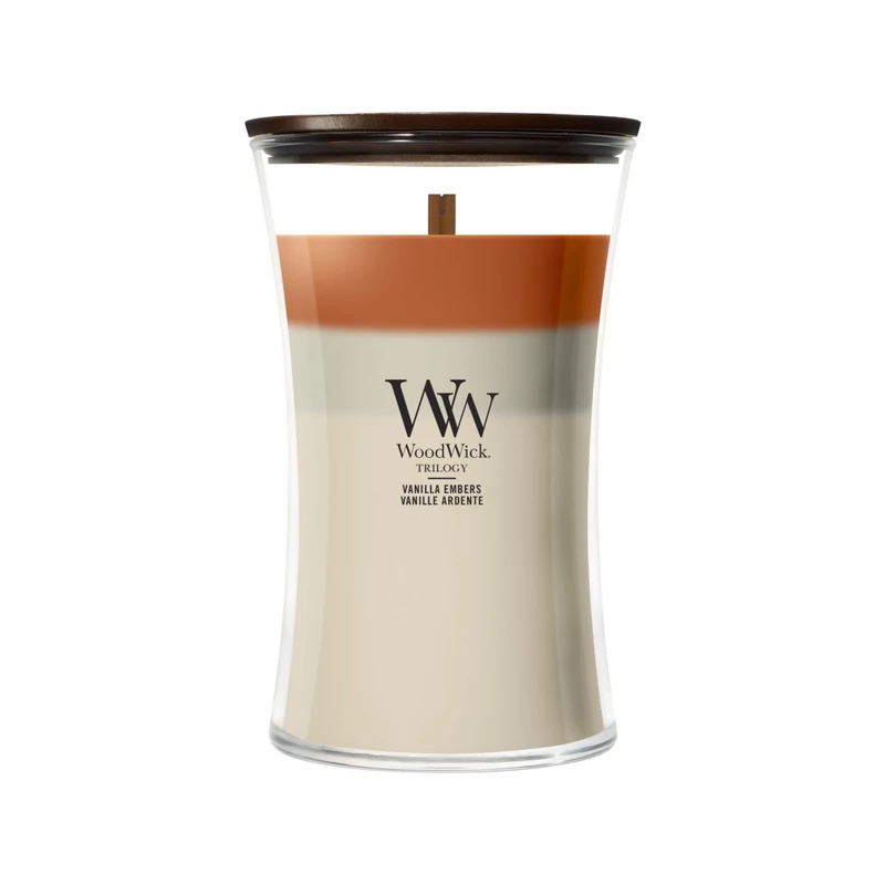 WoodWick® Vanilla Embers trilogy nagy üveggyertya 610g