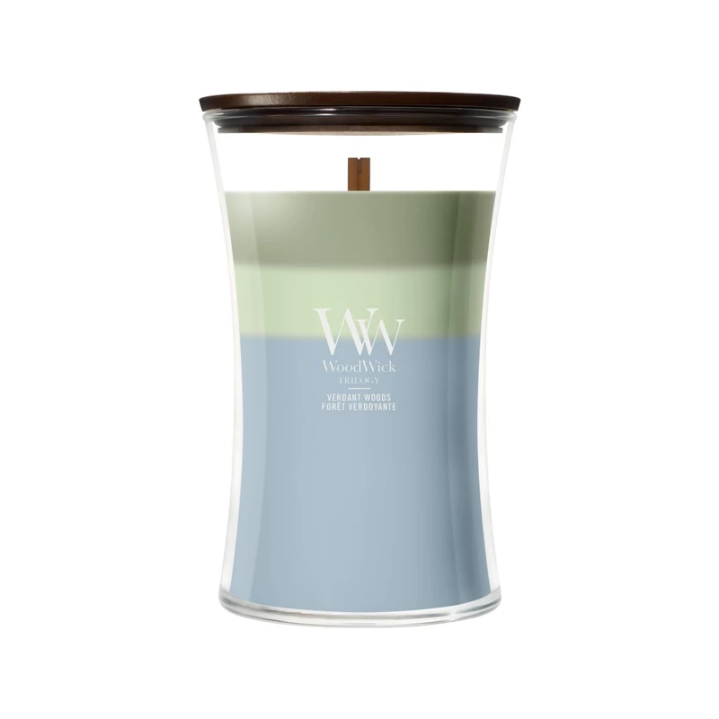 WoodWick® Verdant Woods trilogy nagy üveggyertya 610g