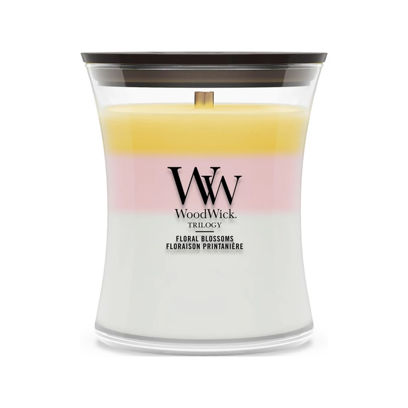 WoodWick® Floral Blossoms trilogy közepes üveggyertya 275g