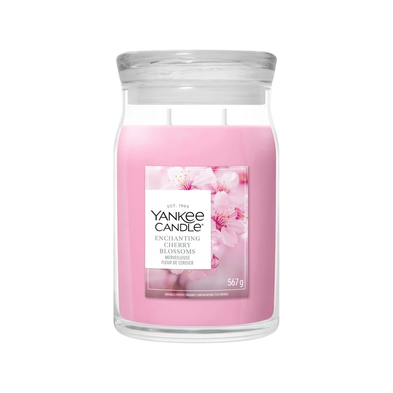 Yankee Candle® ENCHANTING CHERRY BLOSSOM nagy üveggyertya 567g