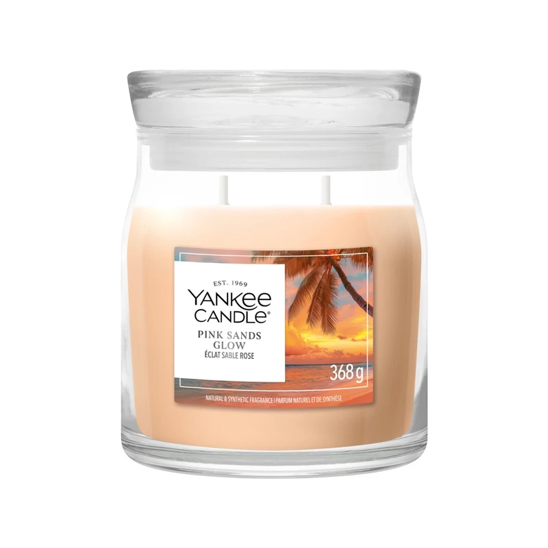 Yankee Candle® PINK SANDS GLOW közepes üveggyertya 368g