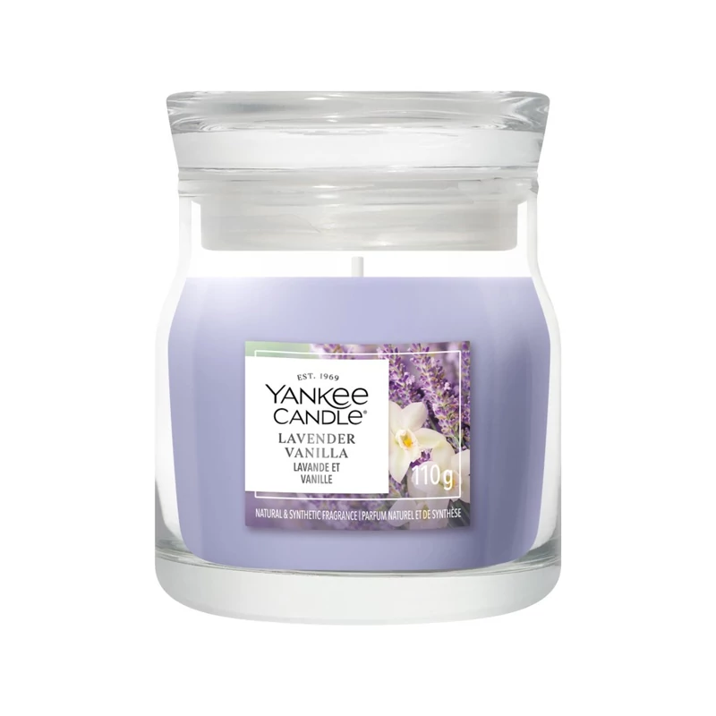 Yankee Candle® LAVENDER VANILLA kis üveggyertya 110g