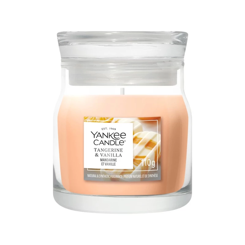 Yankee Candle® TANGERINE & VANILLA  kis üveggyertya 110g