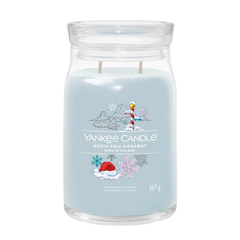Yankee Candle® North Pole Hideaway nagy üveggyertya 567g