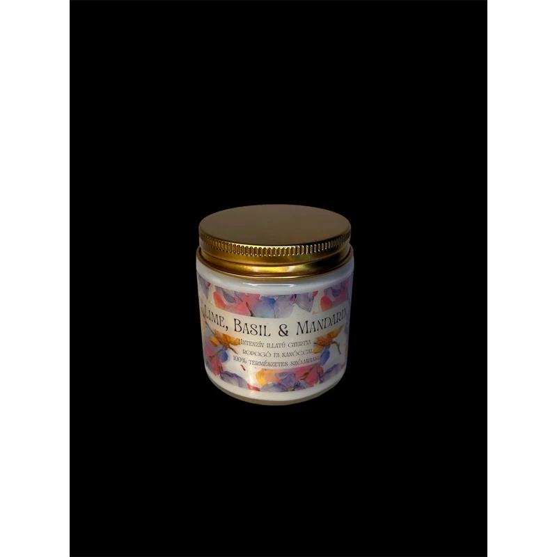 LIZen Candle Lime, Basil & Mandarin - Kézműves szójagyertya (100g)