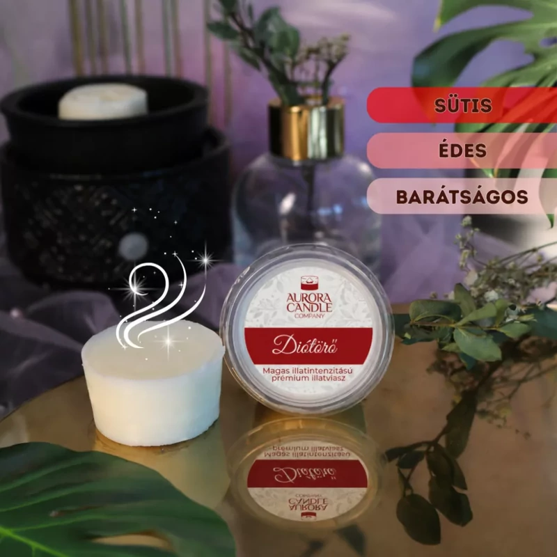 Aurora Candle Diótörő mini illatviasz