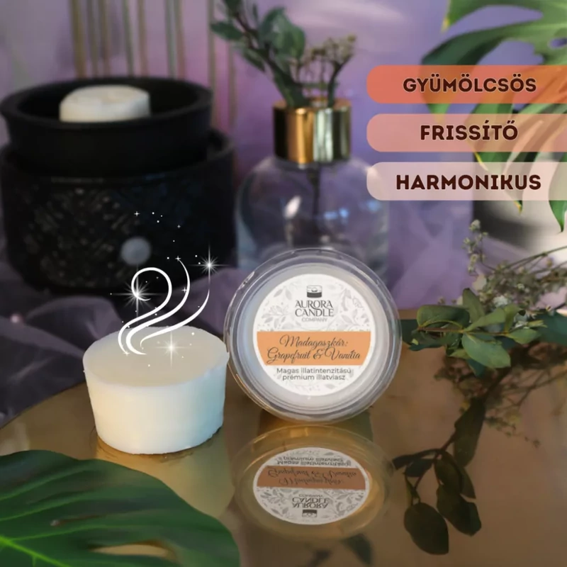 Aurora Candle Madagaszkár: Grapefruit & Vanília mini illatviasz